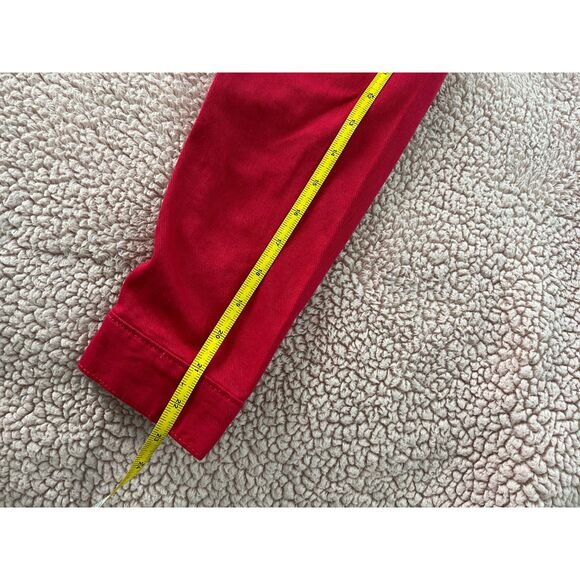 Boohoo BLIJE Women’s Red Denim Jacket Size 4 NWT Button Front Classic Jean Style - Picture 6 of 6
